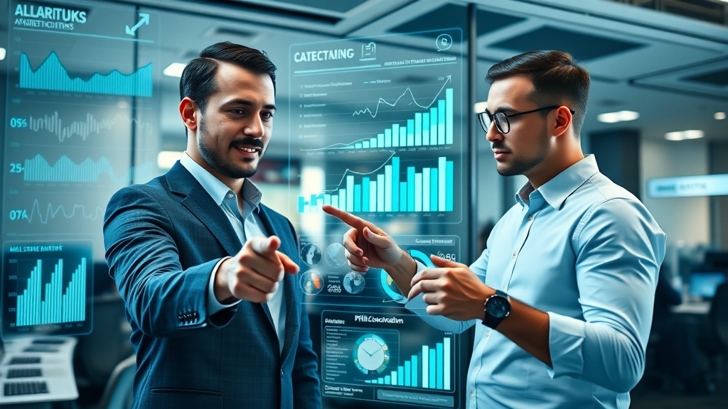 dynamic infographic illustrating affiliate marketing growth, professionals analyzing affiliate links data, digital marketing program charts
