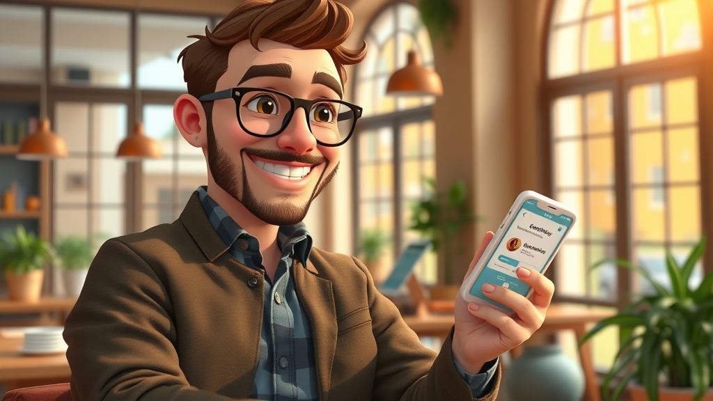 Freelancer using automation apps on smartphone to turn side hustle into passive income