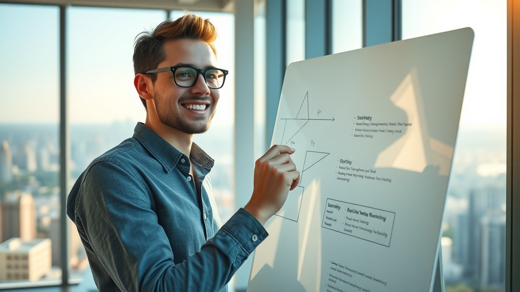 affiliate marketing business model visualized on a whiteboard strategy