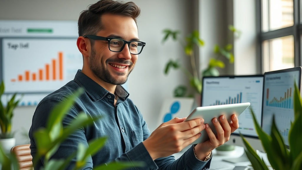 Entrepreneur tracking and optimizing passive income streams using a digital tablet