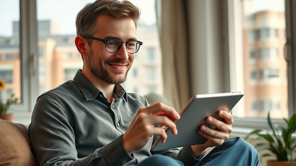Aspiring investor browsing real estate listings for passive income opportunities