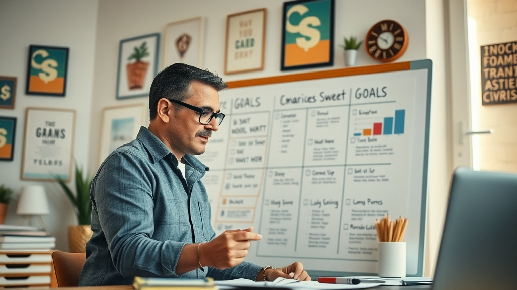 Person mapping out financial goals and blueprint for passive income success