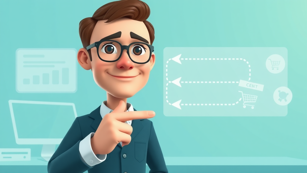 Affiliate marketing infographic showing affiliate marketing tips process, commission flow, shopping cart and computer icons, cool blue and green palette