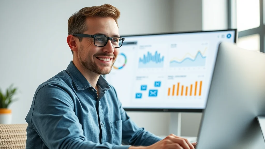 Affiliate marketer viewing successful email marketing campaign stats for increased affiliate profits