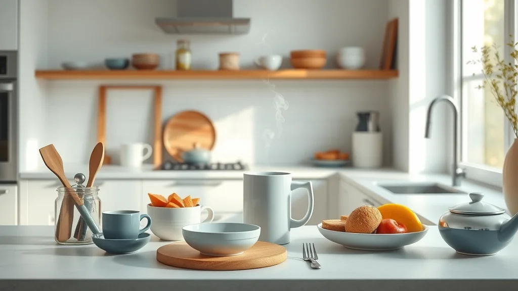 Modern kitchen with utensils and gadgets for affiliate marketers seeking passive income, showing how to earn a living through affiliate marketing